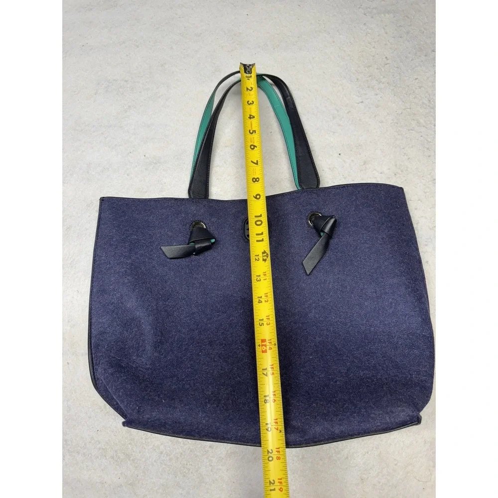 NWOT‎ Tory Burch Navy/Blue Felt Large Tote Bag